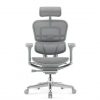 Fauteuil bureau ergonomique maille grise – Tech Ergohuman – 5D – 24/24
