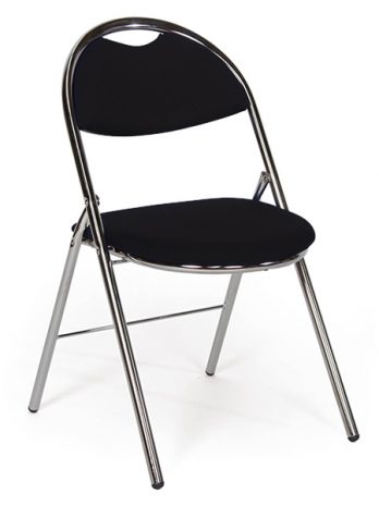 Chaise pliable Azar en tissu M1 et chromé