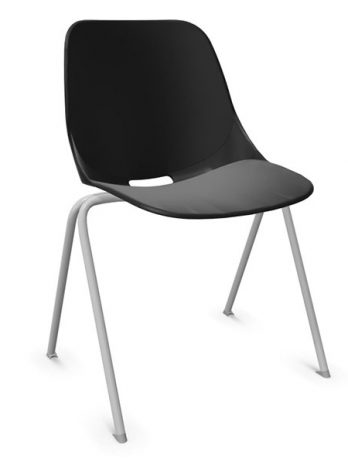 Chaise 4 pieds coque polypropylène Bakea