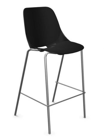 Tabouret 4 pieds coque polypropylène Bakea