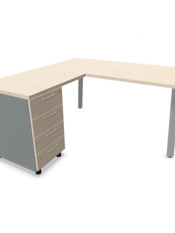 Bureau individuel avec retour caisson Ogi A