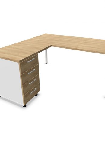 Bureau individuel avec retour caisson Ogi Y