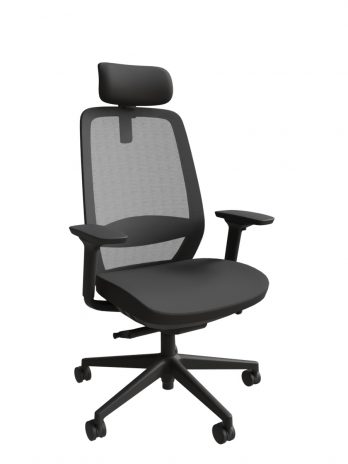 Fauteuil avec assise épaisse accoudoirs 4D et têtière Busy