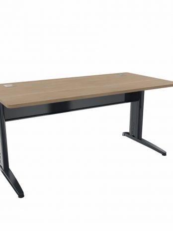 Bureau droit 160 x 80 cm avec passe-câbles et voile de fond Corial