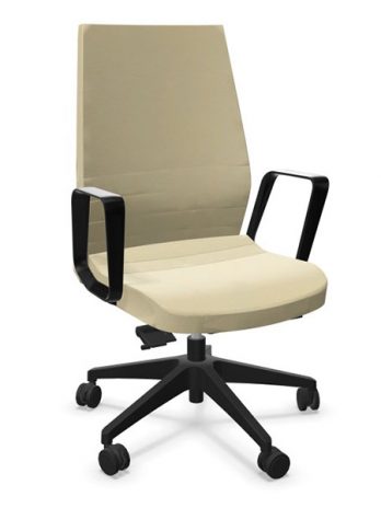 Fauteuil noir de direction design Eden 02