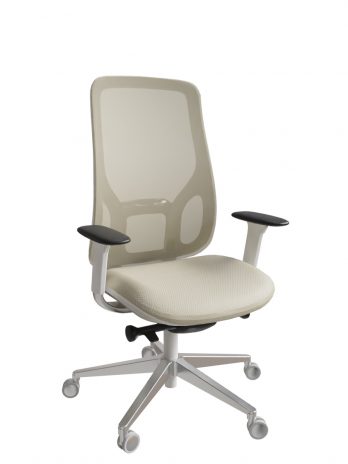 Fauteuil direction Eman blanc résille
