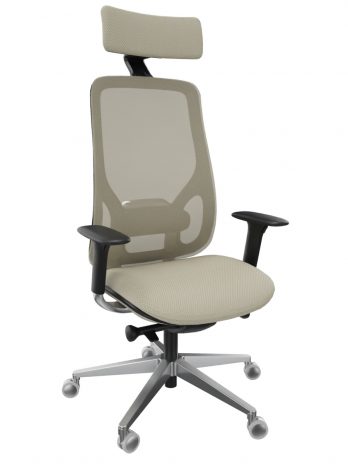 Fauteuil direction Eman noir résille avec têtière