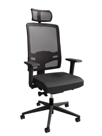 F1 siège de travail dossier maille tendue avec têtière