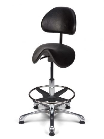 Tabouret selle de cheval avec dossier Hapi-H