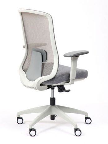 Chaise ergonomique blanche Lando