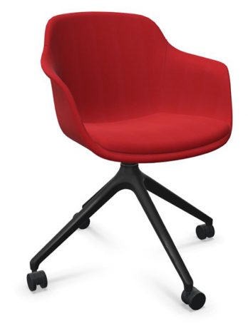 Fauteuil pieds araignée tapissé Loria