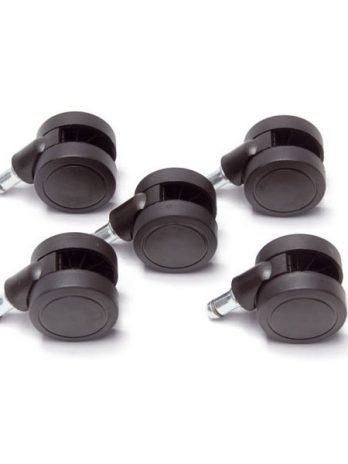 Jeu de 5 roulettes pour sol mou D. 50mm