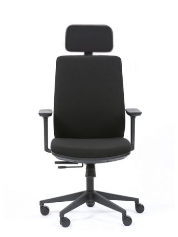 Fauteuil ergonomique tissu avec têtière Sherman