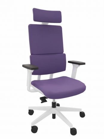 Fauteuil Wi-Max blanc tapissé avec têtière