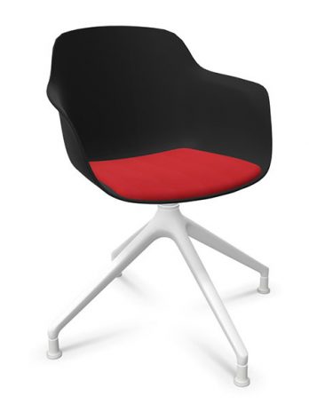 Fauteuil pieds araignée assise tapissée Loria